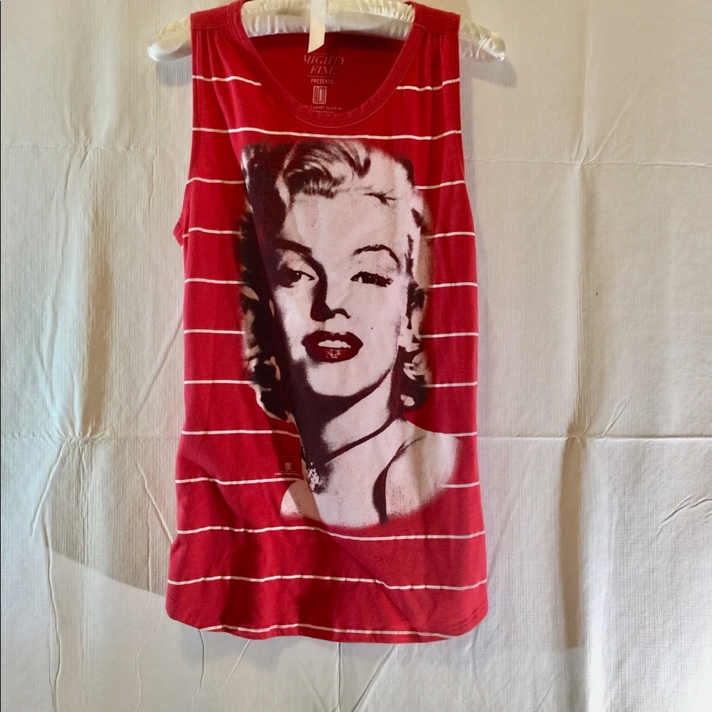 Mighty Fine sz M long Marilyn Monroe tank red&whit